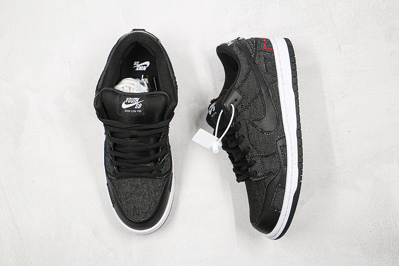 Wasted Youth X Dunk Low Sb Black Denim Black/University Red/White 5