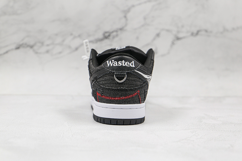 Wasted Youth X Dunk Low Sb Black Denim Black/University Red/White 9