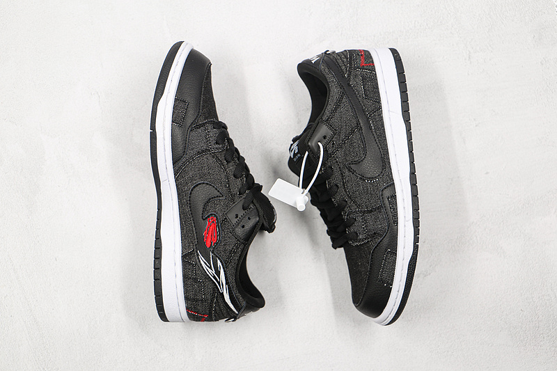 Wasted Youth X Dunk Low Sb Black Denim Black/University Red/White 11