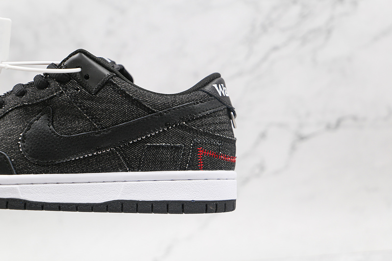 Wasted Youth X Dunk Low Sb Black Denim Black/University Red/White 13