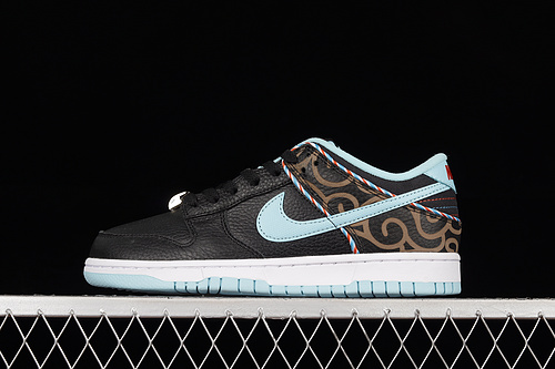 Dunk Low Se 'Barber Shop - Black' Black/Copa/White/Chile Red 3