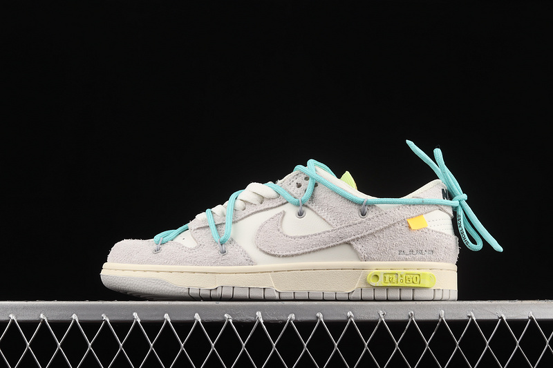 Ow X Sb Dunk Low Lot 14 Of 50 Sail/Neutral Grey/Mint Green 17