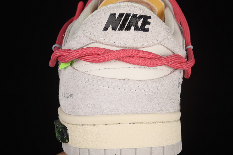 Ow X Sb Dunk Low Lot 17 Of 50 Sail/Neutral Grey/Hyper Pink 27