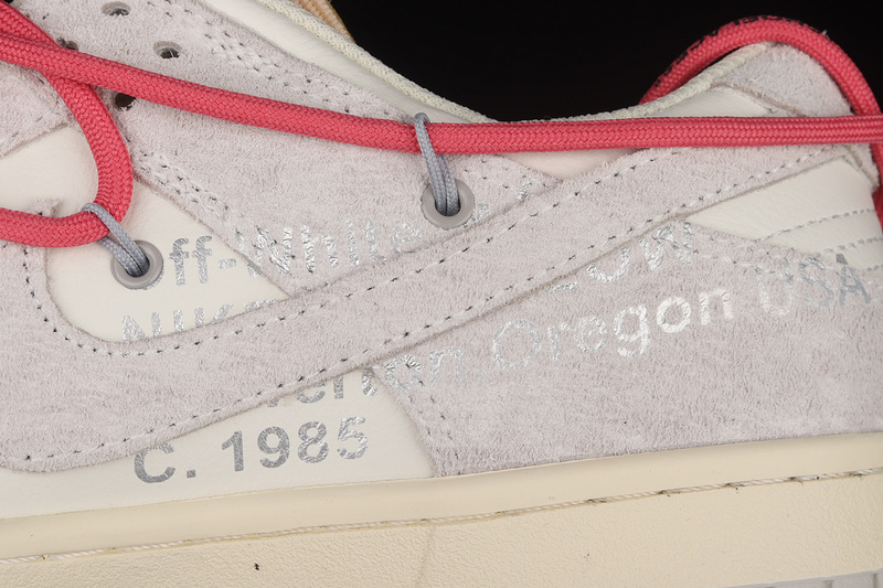 Ow X Sb Dunk Low Lot 17 Of 50 Sail/Neutral Grey/Hyper Pink 31