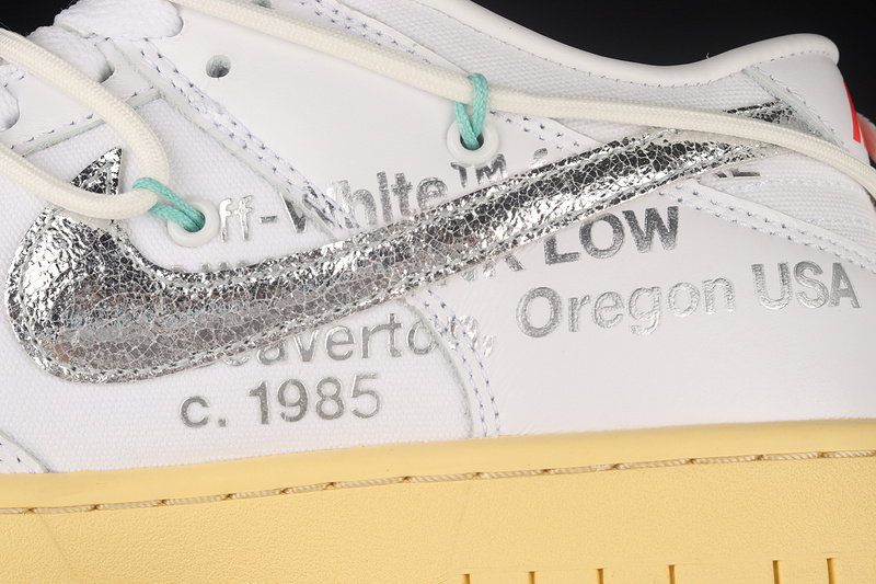 Ow X Sb Dunk Low Dear Summer-01 Of 50 White/Metallic Silver 9