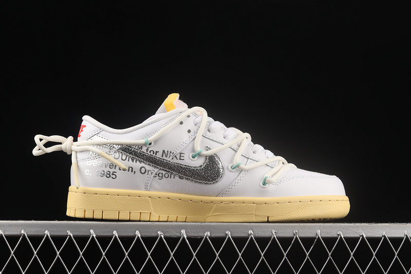 Ow X Sb Dunk Low Dear Summer-01 Of 50 White/Metallic Silver 29