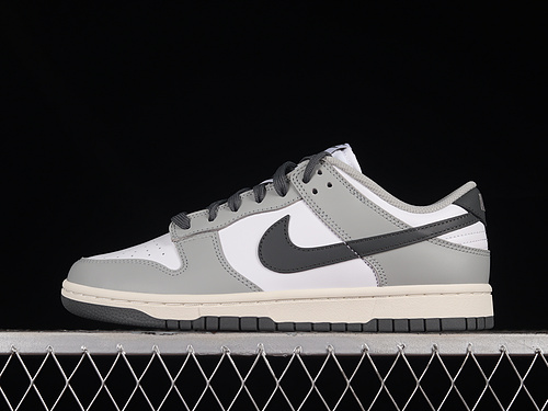 Dunk Low White/Light Smoke Grey/Black 19