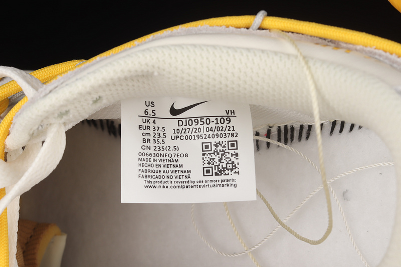 Ow X Sb Dunk Low Lot 39 Of 50 Sail/Neutral Grey/Amarillo 7