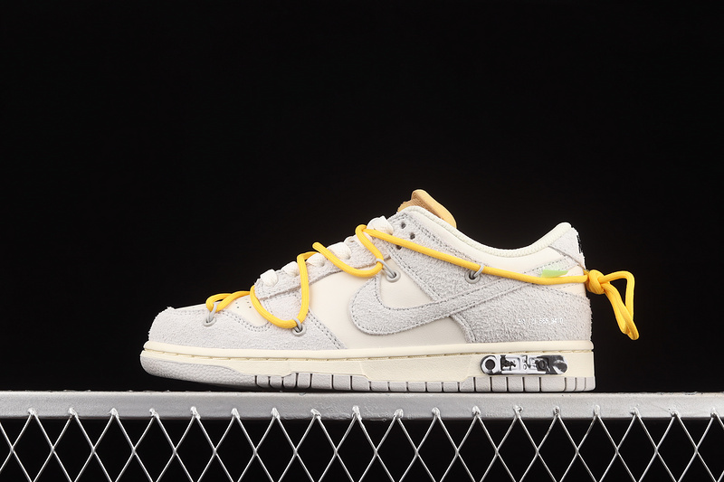 Ow X Sb Dunk Low Lot 39 Of 50 Sail/Neutral Grey/Amarillo 13