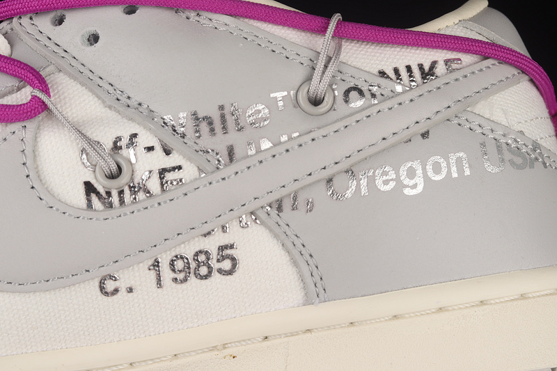 Ow X Sb Dunk Low Lot 45 Of 50 Sail/Neutral Grey/Magenta 15