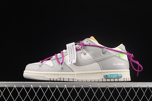 Ow X Sb Dunk Low Lot 45 Of 50 Sail/Neutral Grey/Magenta 25