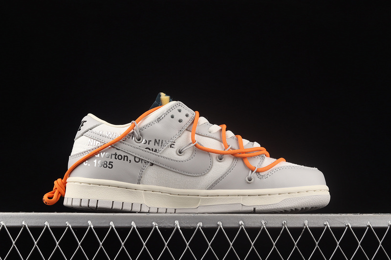 Ow X Sb Dunk Low Lot 44 Of 50 Sail/Neutral Grey/Alpha Orange 11