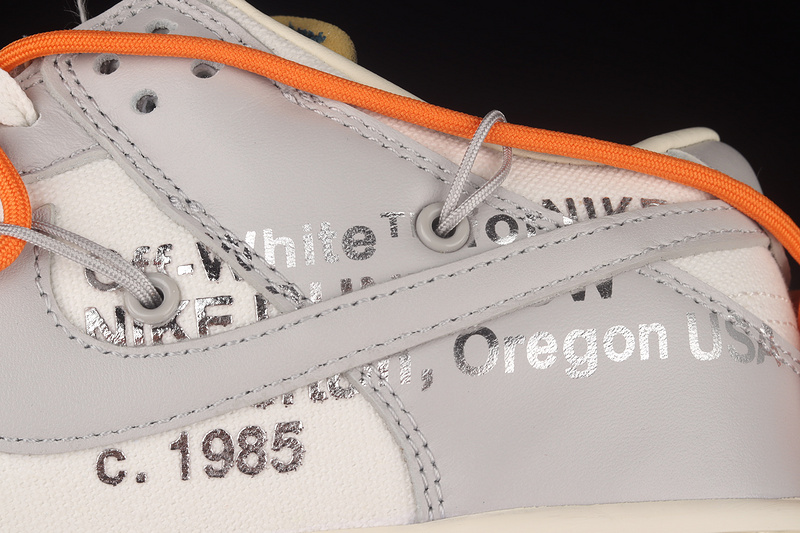 Ow X Sb Dunk Low Lot 44 Of 50 Sail/Neutral Grey/Alpha Orange 19