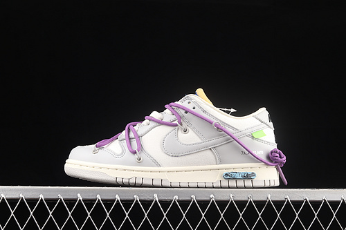 Ow X Sb Dunk Low Lot 48 Of 50 Sail/Neutral Grey/Purple 27