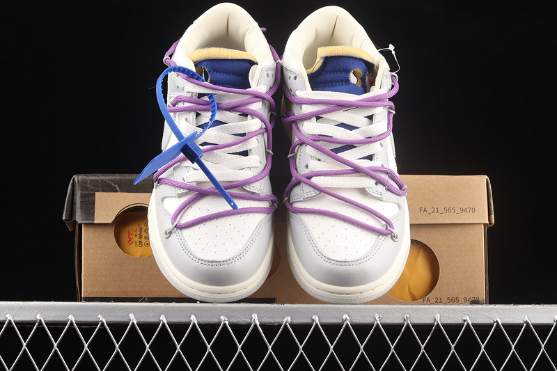 Ow X Sb Dunk Low Lot 48 Of 50 Sail/Neutral Grey/Purple 31