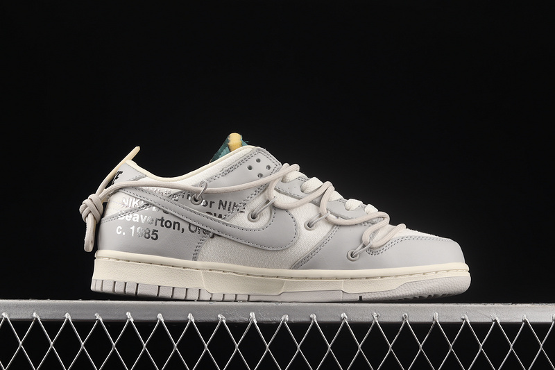 Ow X Sb Dunk Low Lot 42 Of 50 Sail/Neutral Grey/Light Bone 23