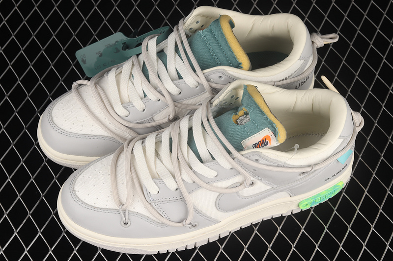 Ow X Sb Dunk Low Lot 42 Of 50 Sail/Neutral Grey/Light Bone 31