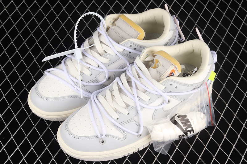 Off-White X Dunk Low Lot 49 Of 50 Sail/Neutral Grey/White 7