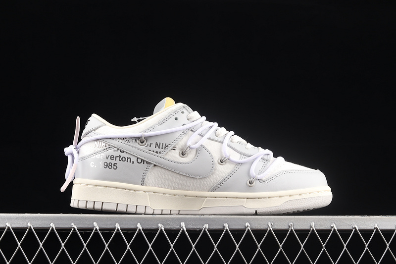 Off-White X Dunk Low Lot 49 Of 50 Sail/Neutral Grey/White 33