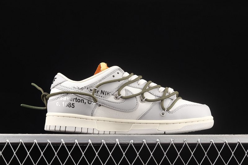 Ow X Sb Dunk Low Lot 22 Of 50 Sail/Neutral Grey/Medium Olive 31