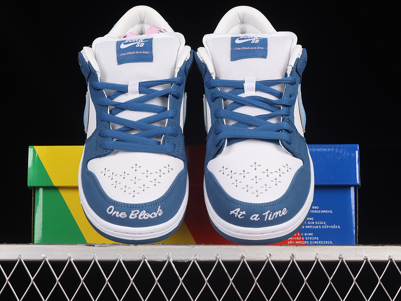 Born X Raised Sb Dunk Low Deep Royal Blue/White-White 15