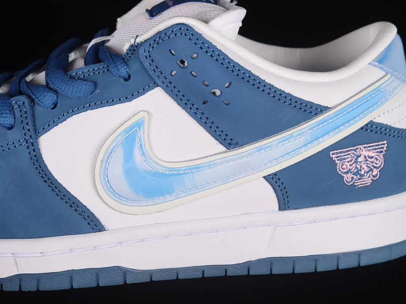 Born X Raised Sb Dunk Low Deep Royal Blue/White-White 17