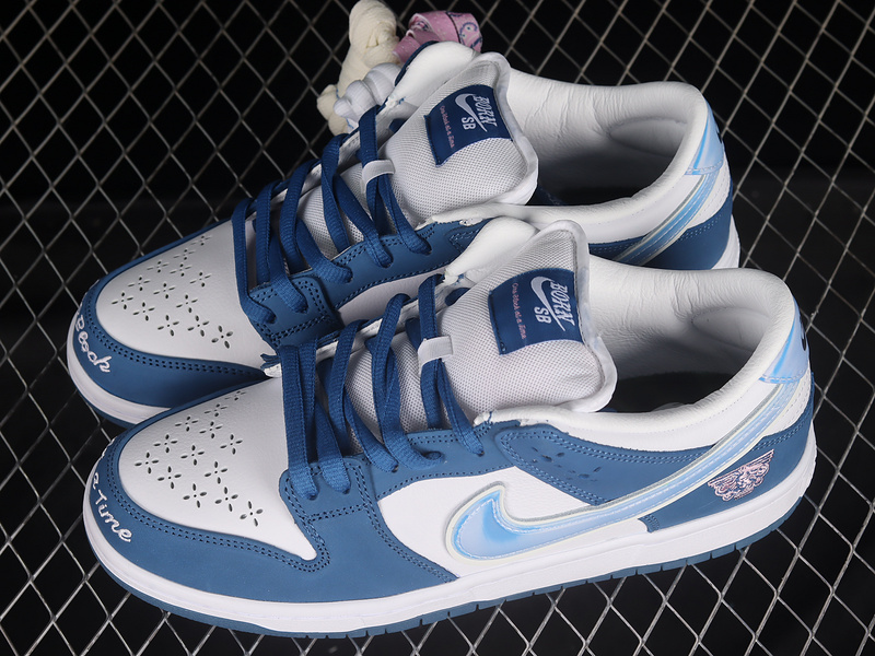 Born X Raised Sb Dunk Low Deep Royal Blue/White-White 23