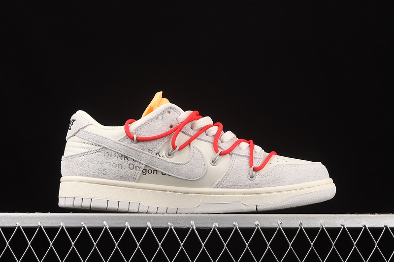 Ow X Sb Dunk Low Lot 40 Of 50 Sail/Neutral Grey/Global Red 11