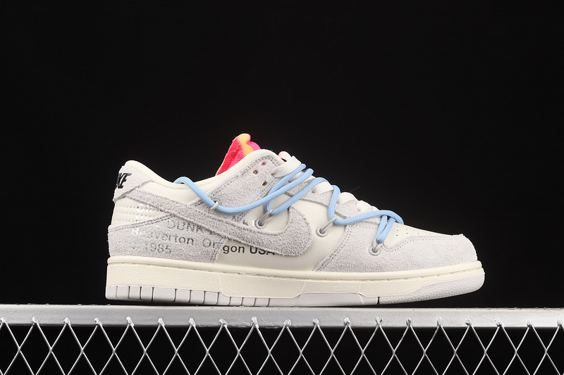 Ow X Sb Dunk Low Lot 38 Of 50 Sail/Neutral Grey/Psychic Blue 25