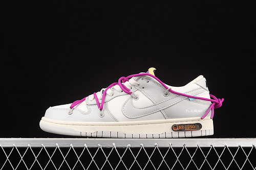 Ow X Sb Dunk Low Lot 28 Of 50 Sail/Neutral Grey/Hyper Violet 13