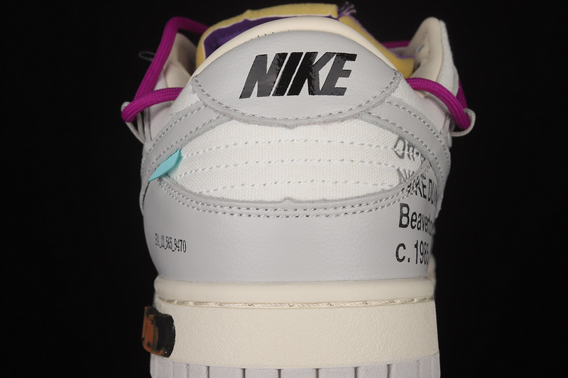 Ow X Sb Dunk Low Lot 28 Of 50 Sail/Neutral Grey/Hyper Violet 25