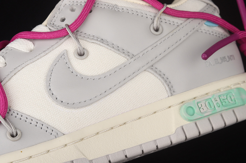 Ow X Sb Dunk Low 04 Of 50 White/Light Grey/Pink 27