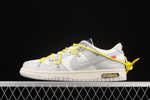 Ow X Sb Dunk Low Lot 27 Of 50 Sail/Neutral Grey/Yellow 19