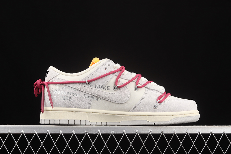 Ow X Sb Dunk Low Lot 35 Of 50 Sail/Neutral Grey/Pink 19