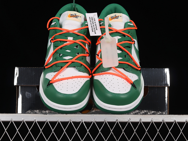 Off-White X Dunk Low White/Pine Green/Pine Green 15