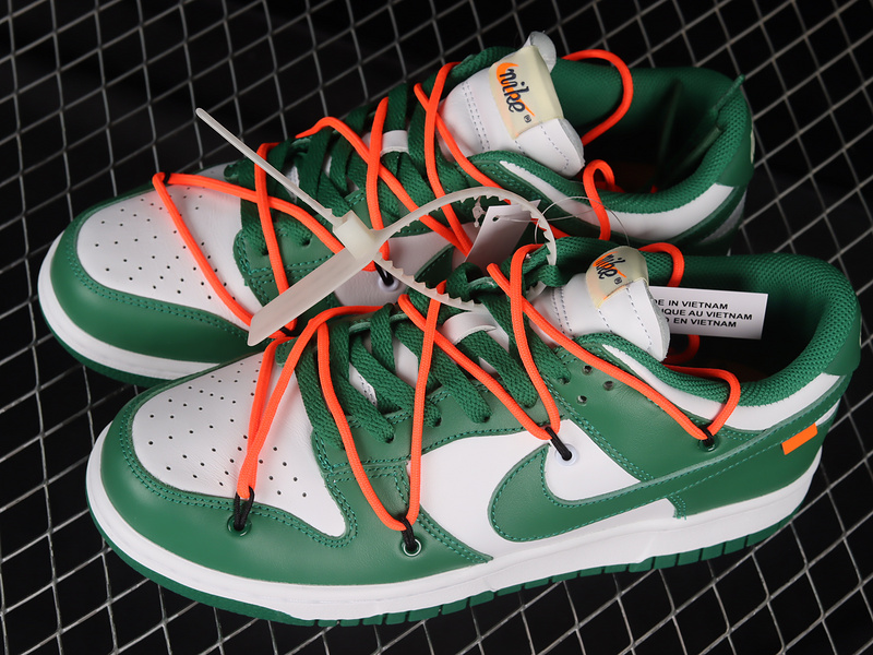 Off-White X Dunk Low White/Pine Green/Pine Green 19