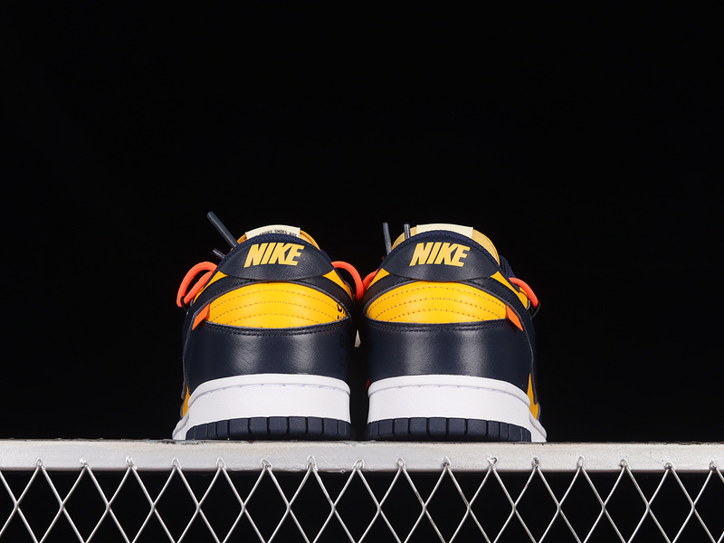 Off-White X Dunk Low University Gold/Midnight Navy/White 11