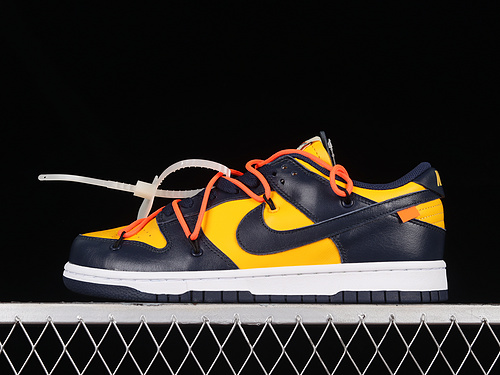 Off-White X Dunk Low University Gold/Midnight Navy/White 15