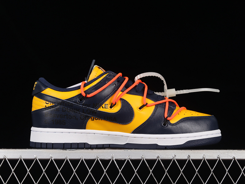 Off-White X Dunk Low University Gold/Midnight Navy/White 17