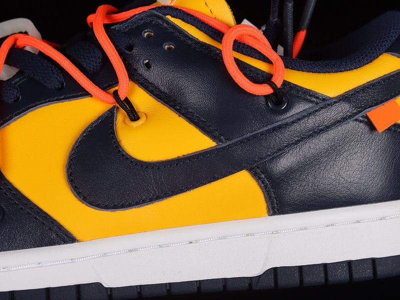 Off-White X Dunk Low University Gold/Midnight Navy/White 19