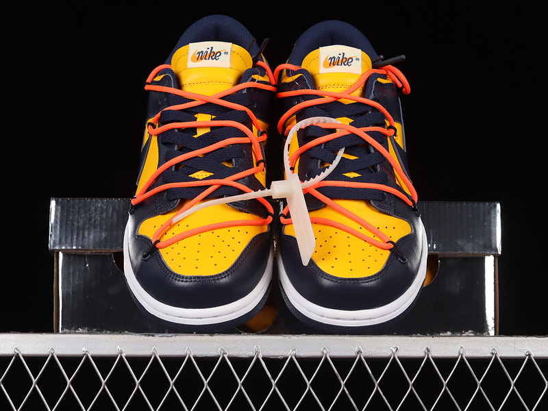 Off-White X Dunk Low University Gold/Midnight Navy/White 31