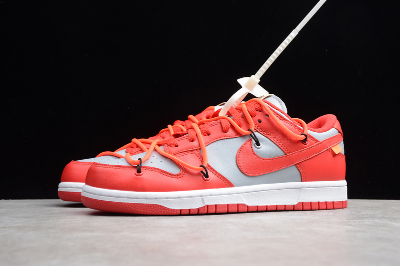 Off-White X Sb Dunk Low University Red/Wolf Grey 9