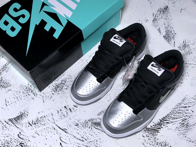 Pk Supreme X Sb Dunk Low Black/Silver/White 29