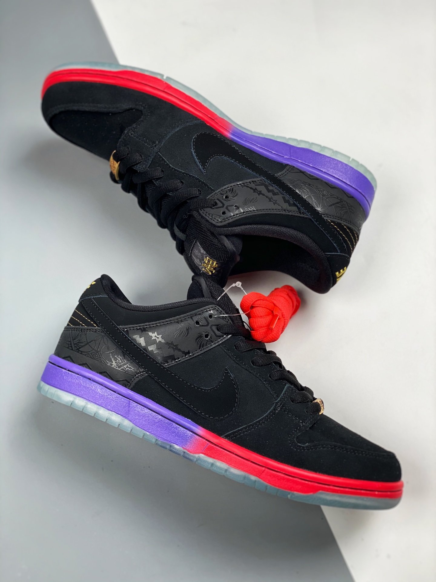 Dunk Low Premium Sb Qs Bhm Black/Black-Purple Venom 7