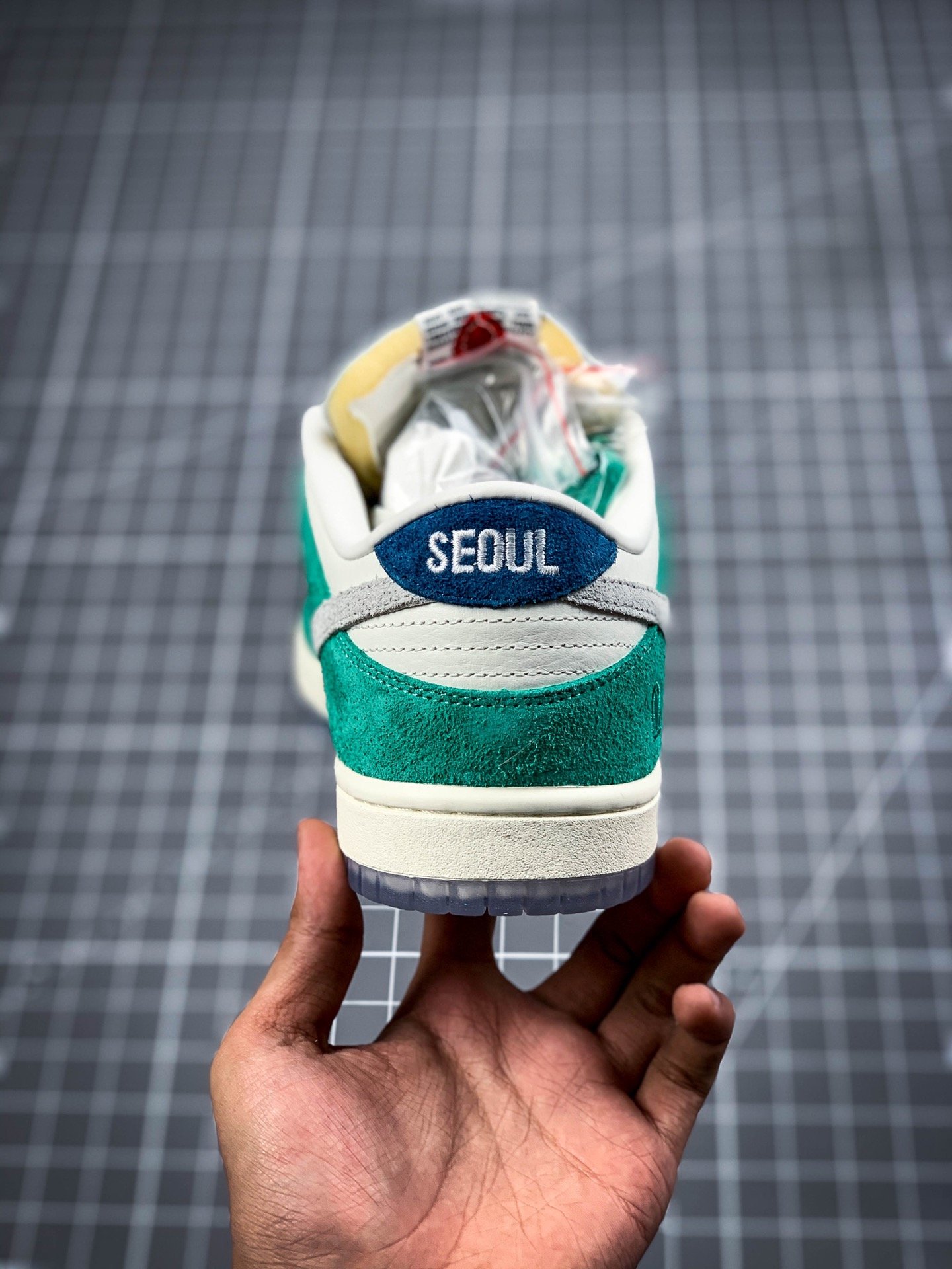 Kasina X Dunk Low Sail/White-Neptune Green-Industrial Blue 11