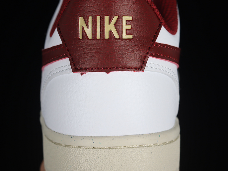 Court Vision Low White/Muslin/Metallic Gold Star/Team Red 3