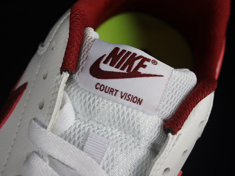 Court Vision Low White/Muslin/Metallic Gold Star/Team Red 25