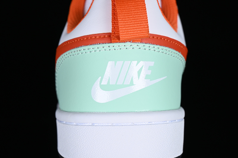 Court Borough Low 2 Gs White/White/Mint Foam/Safety Orange/Dark Pony 21