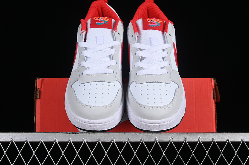 Court Borough Low 2 White/Grey/Red 17