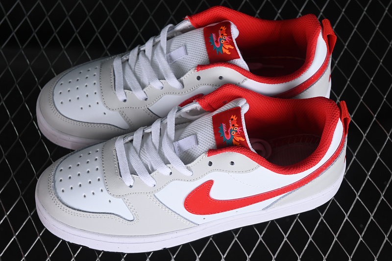 Court Borough Low 2 White/Grey/Red 31